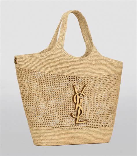 portamonete ysl raffia|SAINT LAURENT Raffia Bags for Women .